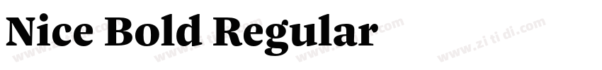 Nice Bold Regular字体转换